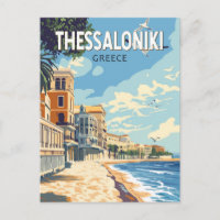 Thessaloniki Griekenland Travel Art Vintage