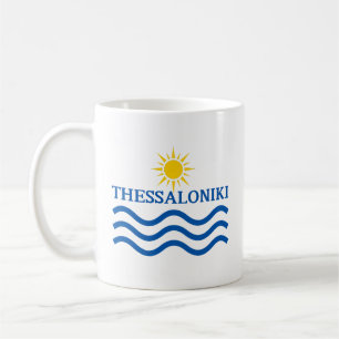 THESSALONIKI Griekenland, Zonnegolven Koffiemok