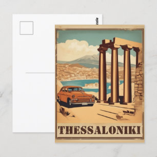 Thessaloniki stad, Griekenland roeping souvenir Briefkaart