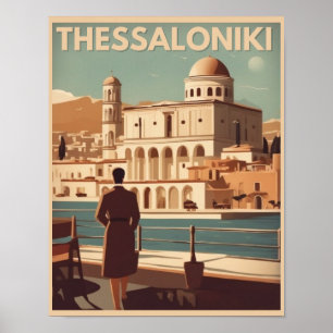  Thessaloniki stad Griekenland roeping souvenir Poster