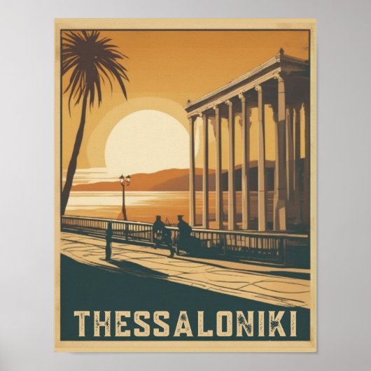  Thessaloniki stad Griekenland roeping souvenir Poster (Voorkant)