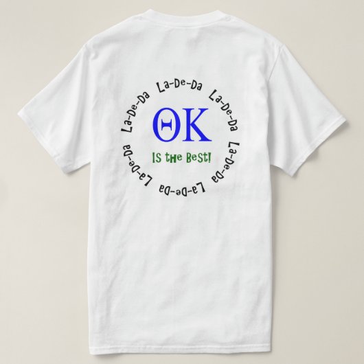 Theta Kappa La-De-Da Shirt (Design achterkant)