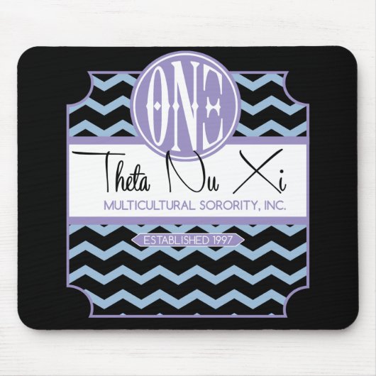 Theta Nu Xi Chevron Mousepad Muismat (Voorkant)