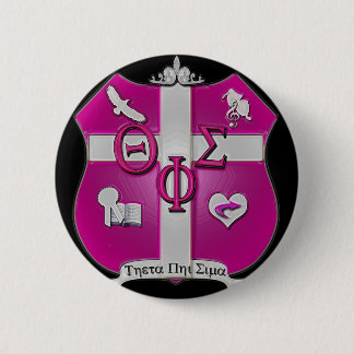 theta phi sigma shield ronde button 5,7 cm