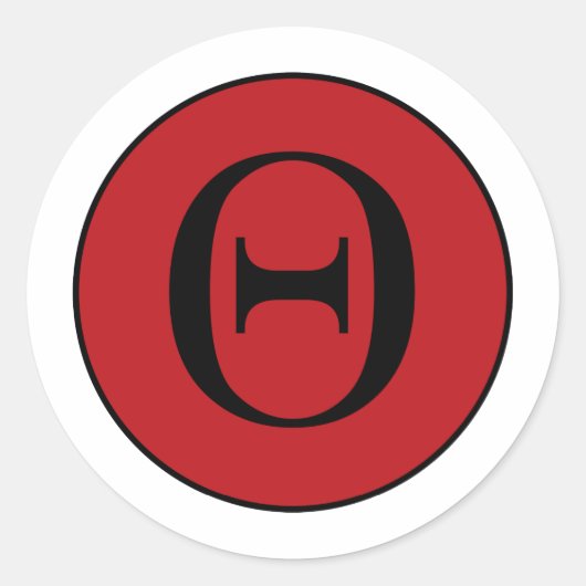 Theta Ronde Sticker (Voorkant)