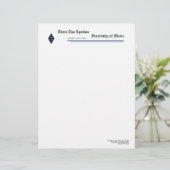 Theta Tau Upsilon Letterhead Briefhoofd Sjabloon (Staand voorkant)