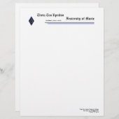 Theta Tau Upsilon Letterhead Briefhoofd Sjabloon (Voorkant / Achterkant)