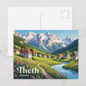 Theth Albanië Briefkaart (Voorkant / Achterkant)