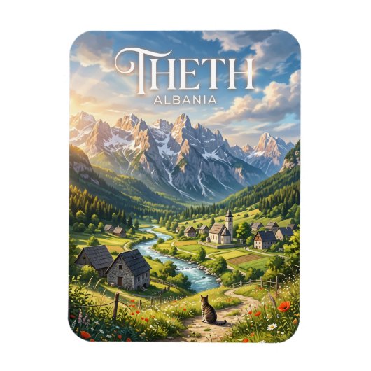 Theth Albanië Magneet (Verticaal)