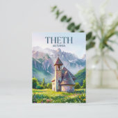 Theth Stenen Kerk Albanië Briefkaart (Staand voorkant)