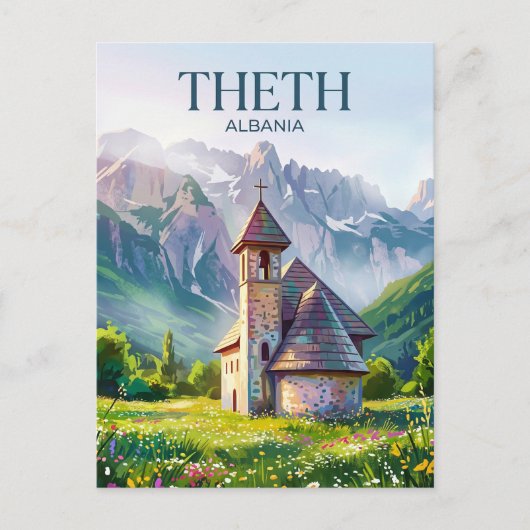 Theth Stenen Kerk Albanië Briefkaart (Voorkant)