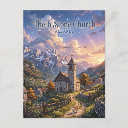 Theth Stenen Kerk Albanië Briefkaart (Voorkant)