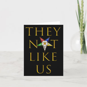 They Aint Us Oes 3d Gouden Woord Volgorde Van de E Kaart