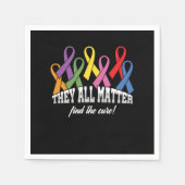 They All Matter Cancer Awareness Ribbon Gift Servet (Voorkant)