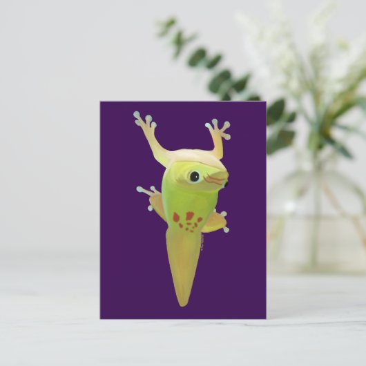 They call me sticky toes! DAY GECKO Briefkaart (Staand voorkant)