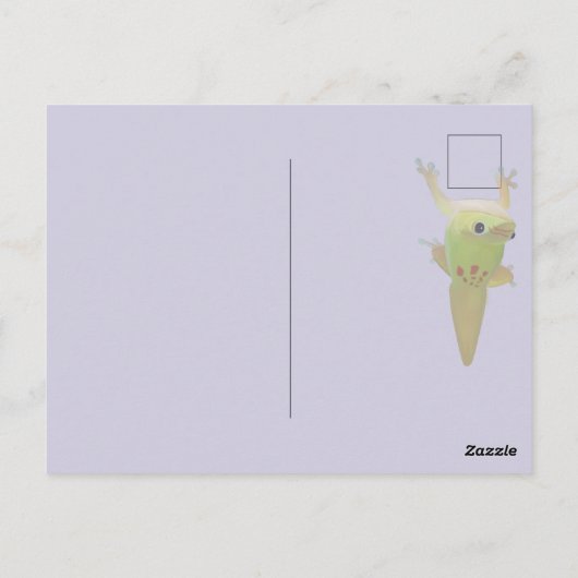 They call me sticky toes! DAY GECKO Briefkaart (Achterkant)