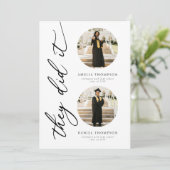 They Did It Joint Graduation Photo Kaart (Staand voorkant)