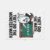 They Did Monster Math Teacher Halloween Costume Ma Fleece Deken (Voorkant (Horizontaal))