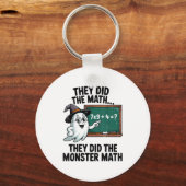 They Did Monster Math Teacher Halloween Costume Ma Sleutelhanger (Voorkant)