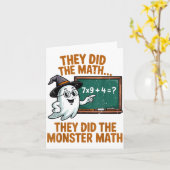 They Did Monster Math Teacher Halloween Costume Pr Kaart (Gele Bloem)