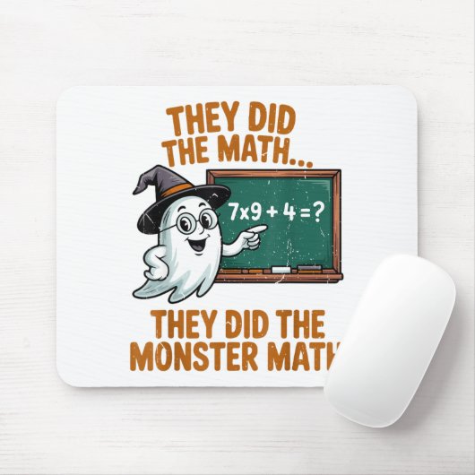 They Did Monster Math Teacher Halloween Costume Pr Muismat (Met muis)