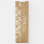 They Do BBQ Rustic String Lights Verloving  Spandoek (Verticaal)