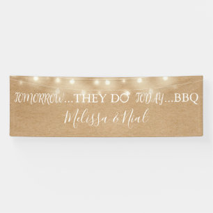 They Do BBQ Rustic String Lights Verloving  Spandoek