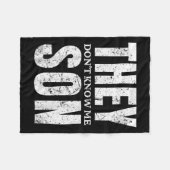 They Dont Know Me Son Bodybuilder Workout Gym Moti Fleece Deken (Voorkant (Horizontaal))