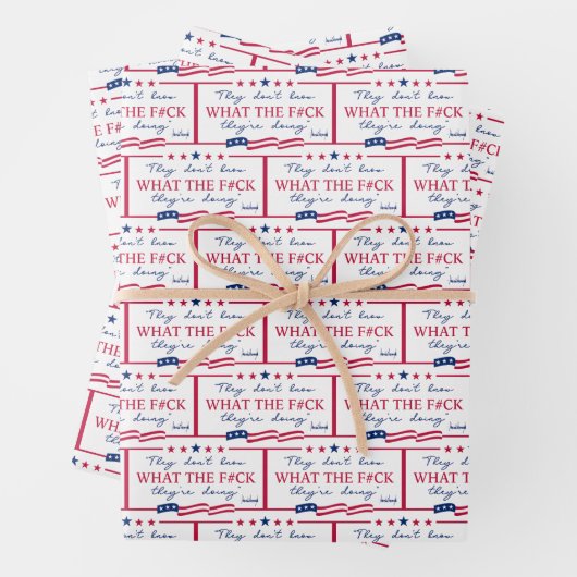 They Don't Know What They're Doing Funny Quote Inpakpapier Vel (In situ)