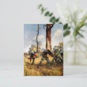 “They Fought on Foot” door NC Wyeth Briefkaart (Staand voorkant)