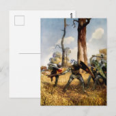 “They Fought on Foot” door NC Wyeth Briefkaart (Voorkant / Achterkant)