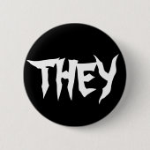 THEY Hardcore Knop Ronde Button 5,7 Cm (Voorkant)