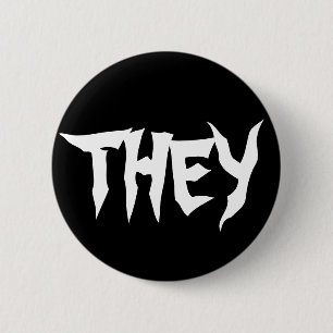 THEY Hardcore Knop Ronde Button 5,7 Cm