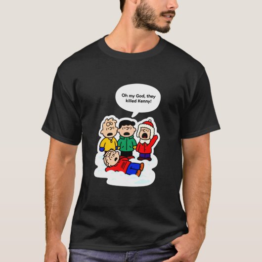 They Killed Kenny! Funny Cartoon Mashup T-shirt (Voorkant)