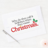 They mean Christmas Rechthoekige Sticker (Envelop)