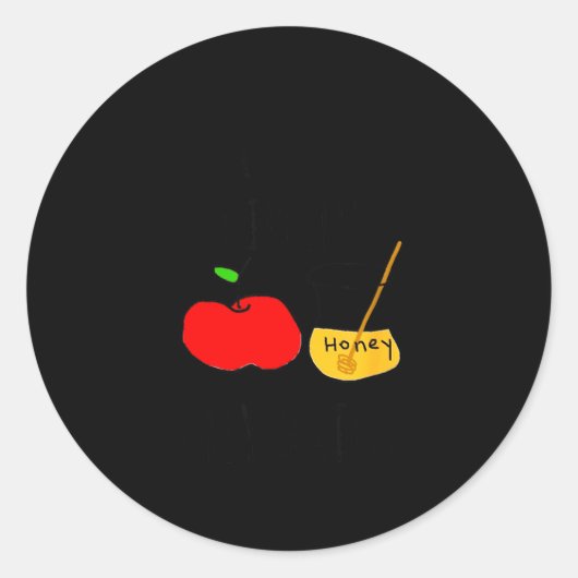 They See Me Dipn' They Hatin' Honey Jewish Shofar  Ronde Sticker (Voorkant)