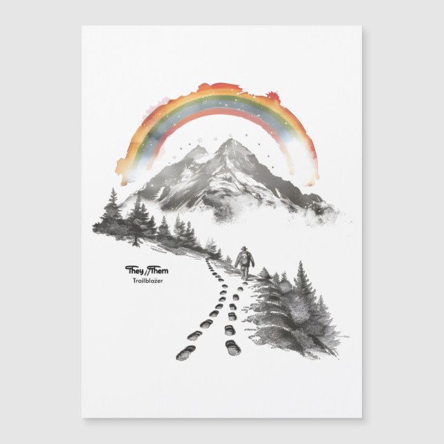 They/Them Trailblazer – LGBTQ Pride Camping Art,  (Voorkant)