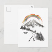 They/Them Trailblazer – LGBTQ Pride Kampeer Kunst, Briefkaart (Voorkant / Achterkant)