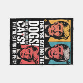 They're Eating The Dogs Trump Vs Kamala 2025 Elect Fleece Deken (Voorkant (Horizontaal))