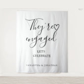 They're engages welcome sign Modern engagement Wandkleed (Voorkant)