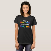 TheyThem Chaos veroorzakend Nonbinary Enby trots T-shirt (Voorkant volledig)