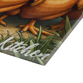 "They've Got a Knife" Personalized Glass  Snijplank (Hoek)