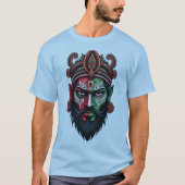 Theyyam Fusion - mannelijke krijger van de kunst T-shirt (Voorkant)