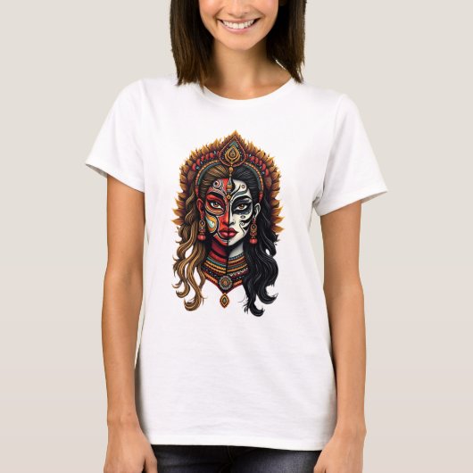 Theyyam-Kathakali Fusion - Een viering van Kerala T-shirt (Voorkant)