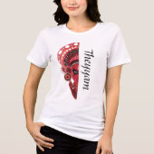 Theyyam-Kathakali Fusion – Kerala's Bold Spirit Tri-Blend Shirt (Voorkant)