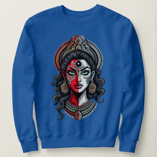 Theyyam-Kathakali Fusion - Vrouw Power opnieuw ged Trui (Design voorkant)