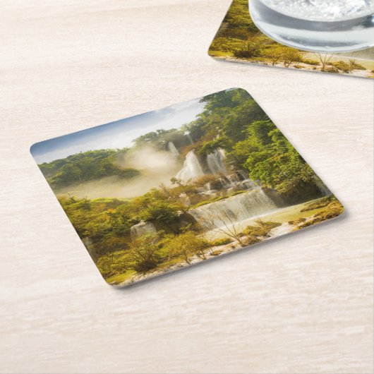 Thi Lor Su Waterfall | Thailand Kartonnen Onderzetters (Schuin)