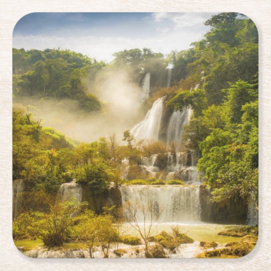 Thi Lor Su Waterfall | Thailand Kartonnen Onderzetters (Voorkant)