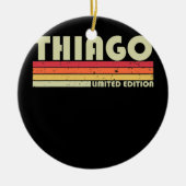 THIAGO Gift Name Personalized Funny Retro Keramisch Ornament (Voorkant)