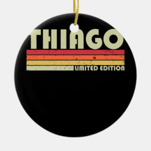 THIAGO Gift Name Personalized Funny Retro  Keramisch Ornament
